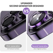 iPhone 13 ve 13 Mini Uyumlu ENKAY AR Yansıma Önleyici Siyah Kamera Lens Koruyucu Tam Film - 5