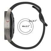 Samsung Galaxy Watch 46mm 22mm Gri Silikon Döngü Saat Kayışı - 6