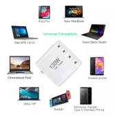 GaN130W 4 Port USB C PD65W PD30W Çoklu Port Tip C Dizüstü Şarj Cihazı EU UK AU US Priz - 7
