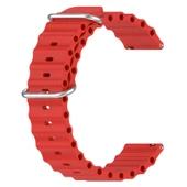 Xiaomi Mi Watch Sport 22mm Kırmızı Silikon Saat Kayışı - 2