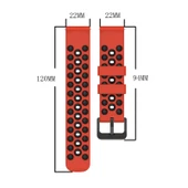 Xiaomi MI Watch S1 22mm İki Renkli Gözenekli Silikon Saat Kayışı Ordu Yeşili Siyah - 6