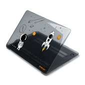 MacBook Pro 13.3 A1706 A1989 A2159 Uyumlu ENKAY Hat-Prince 3 in 1 Uzay Temalı Kristal Koruyucu Kılıf TPU Klavye Filmi ve Toz Tıkaçlı EU Versiyon Spaceman No1 - 6