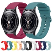 Samsung Gear S2 Classic 20mm Gri Silikon Saat Kayışı - 3
