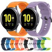 Samsung Galaxy Watch Active 2 44mm Siyah Silikon Saat Kayışı 20mm - 3