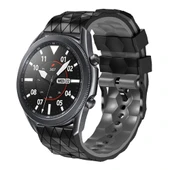 Xiaomi Haylou RT2 LS10 22mm Futbol Desenli İki Renkli Silikon Kordon Siyah Gri - 1