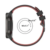 Xiaomi Haylou GST LS09B Uyumlu 22mm Pembe Beyaz Kareli Silikon Saat Kayışı - 6