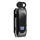 K55 Geri Çekilebilir Kablo Bluetooth 52 Akıllı Kulakiçi Spor Kulaklık Siyah - 1