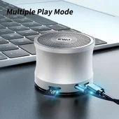 EWA A109 Plus TWS Stereo Taşınabilir Metal Bluetooth Hoparlör Gri - 5