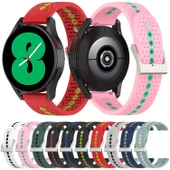 Samsung Galaxy Watch Active 2 44mm Siyah Yesil Iki Renkli Nefes Alabilir Silikon Saat Kayisi - 4