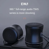 EWA A119 Taşınabilir Kablosuz Bluetooth IPX7 Mini TWS Hoparlör Siyah - 3