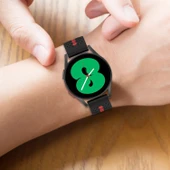 Samsung Galaxy Watch Active 2 44mm Siyah Yesil Iki Renkli Nefes Alabilir Silikon Saat Kayisi - 7