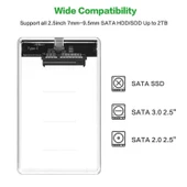 2.5 Inç SATA dan USB 3.1 Gen 2 Taşınabilir Şeffaf Harici Disk Kutusu - 6