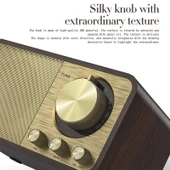 OneDer JY-66 Ahşap Kablosuz Bluetooth 5.0 Retro Klasik Hoparlör FM Radyo TF Kart U Disk AUX Destekli - 6