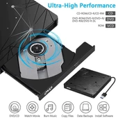 Harici USB 30 Taşınabilir DVD RW Optik Sürücü Okuyucu - 3