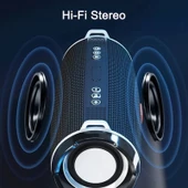 T G TG192 Kırmızı LED Işıklı Taşınabilir Kablosuz Bas 3D Stereo Bluetooth Hoparlör FM TF Kart USB Destekli - 4