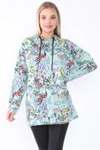 Grafik Desenli Kapüşonlu Pamuklu Sweatshirt - 11
