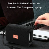 T G TG313 Taşınabilir Su Geçirmez Bluetooth Hoparlör Subwoofer Destekli TF Kart FM Radyo AUX Gül Altın - 4