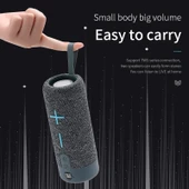 T G TG619 Taşınabilir Bluetooth Kablosuz Hoparlör Mavi Su Geçirmez Outdoor Bas Subwoofer AUX TF USB Destekli - 5