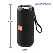 T G TG621 Taşınabilir Su Geçirmez 3D Stereo Kablosuz Hoparlör Kırmızı FM Radyo TWS TF Kart Destekli - 10