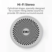 EWA A115 Taşınabilir Metal Bluetooth Hoparlör 105 Saat Pil Hifi Stereo Açık Hava Subwoofer Gri - 9