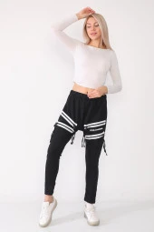 Yüksek Bel Fermuar Detaylı Modern Şalvar Pantolon - 2