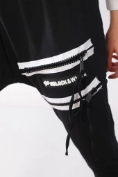 Yüksek Bel Fermuar Detaylı Modern Şalvar Pantolon - 3