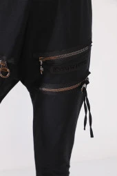 Yüksek Bel Fermuar Detaylı Modern Şalvar Pantolon - 8