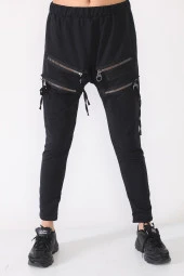 Yüksek Bel Fermuar Detaylı Modern Şalvar Pantolon - 9