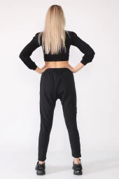 Yüksek Bel Fermuar Detaylı Modern Şalvar Pantolon - 10