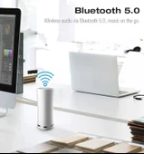 EWA A115 Taşınabilir Metal Bluetooth Hoparlör 105 Saat Pil Hifi Stereo Açık Hava Subwoofer Gri - 4