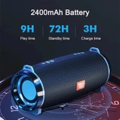 T G TG192 Kırmızı LED Işıklı Taşınabilir Kablosuz Bas 3D Stereo Bluetooth Hoparlör FM TF Kart USB Destekli - 6