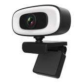 C10 2K HD USB Webcam 360 Derece Döner Üç Hızlı Dolgu Işığı Dahili Mikrofon - 2