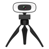 C10 2K HD USB Webcam 360 Derece Döner Üç Hızlı Dolgu Işığı Dahili Mikrofon - 1