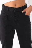 Yüksek Bel Mom Jeans Denim Kot Pantolon - 11