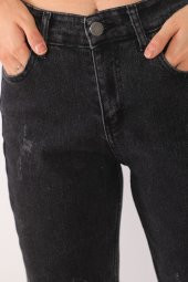 Yüksek Bel Full Likralı Mom Jeans Kot Pantolon - 2