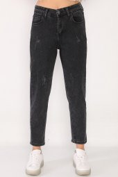 Yüksek Bel Full Likralı Mom Jeans Kot Pantolon - 3