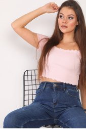 Yüksek Bel Full Likralı Mom Jeans Kot Pantolon - 12