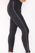 Yanları Pullu Kot Pantolon - 1
