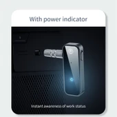 C28 Bluetooth 5.0 2'si 1 Arada Ses Alıcı Verici Araç ve Ev Kullanımı - 7
