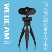 B1 4 Megapiksel 2K Çözünürlük HD 1080P 360 Derece Döner Webcam Mikrofonlu ve Tripodlu - 2