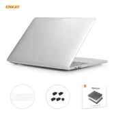 ENKAY 3'ü 1 Arada Kristal Şeffaf MacBook Pro 13.3 inç A2251 A2289 A2338 Dokunmatik Çubuklu Koruyucu Kılıf TPU Klavye Filmi ve Toz Tıkaç Seti - 1