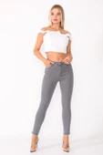Yanları Pullu Kot Pantolon - 8
