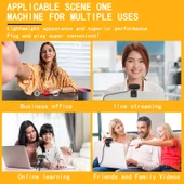 C10 2K HD USB Webcam 360 Derece Döner Üç Hızlı Dolgu Işığı Dahili Mikrofon - 10
