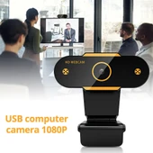 312 1080P HD USB 2.0 Masaüstü Kamera Webcam Mikrofonlu Kablo Uzunluğu 1.3m Model Regular - 4