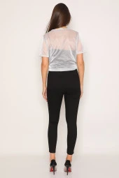 Yüksek Bel Yanları Taşlı Kot Pantolon thumbnail 12