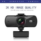 C5 Modeli 4 Megapiksel Otomatik Netleme 2K Full HD Webcam 360 Derece Döner USB Mikrofonlu - 2
