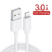 Apple Uyumlu 2si1 Arada 1 Metre USB 8 Pin Veri Kablosu ve 30W QC 3.0 4 USB Portlu Hızlı Seyahat Şarj Cihazı Beyaz - 4