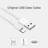 Apple iPhone Uyumlu 2si1 Arada 1 Metre USB 8 Pin Veri Kablosu ve 30W QC 3.0 4 USB Portlu Hızlı Seyahat Şarj Cihazı Beyaz - 5