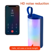 TG169 LED Taşınabilir Bluetooth Hoparlör Siyah Su Geçirmez Subwoofer 3D Stereo Mini Kablosuz Destek AUX FM TF Kart - 3