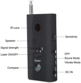 CC308 Tam Frekans Kamera Lazer Dedektörü Mini Kablosuz Kamera Sinyal GSM Cihaz Bulucu - 4